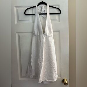 white midi dress
